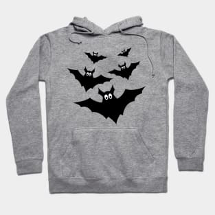 Cool cute black flying bats Halloween Hoodie